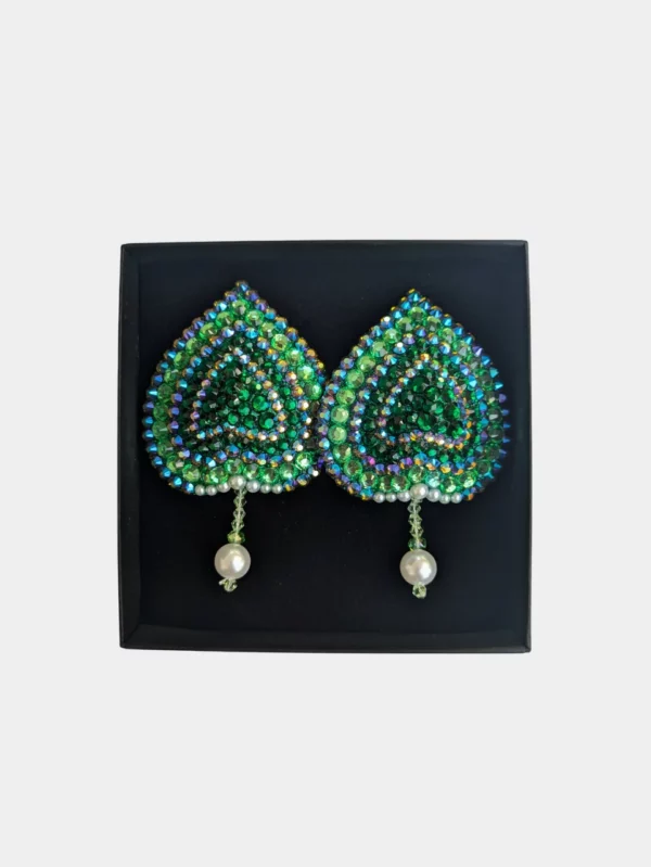 Bijoux de seins Éleusis vert