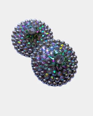 Cache-tétons pole dance argent