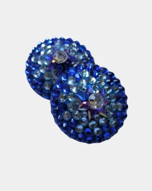 Cache-tétons pole dance rouge bleu