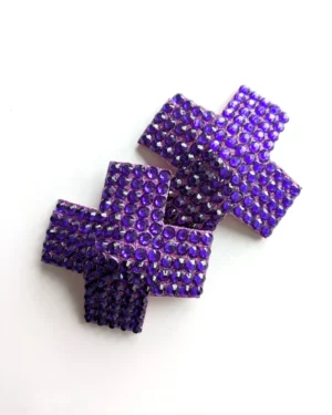 Cache-Tétons Croix violet