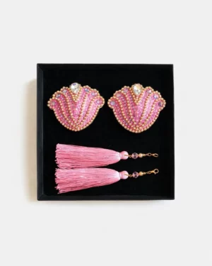 Bijoux de seins Shell rose